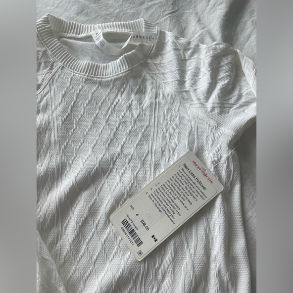 Never worn - lululemon rest less white long sleeve - Picture 2 of 2